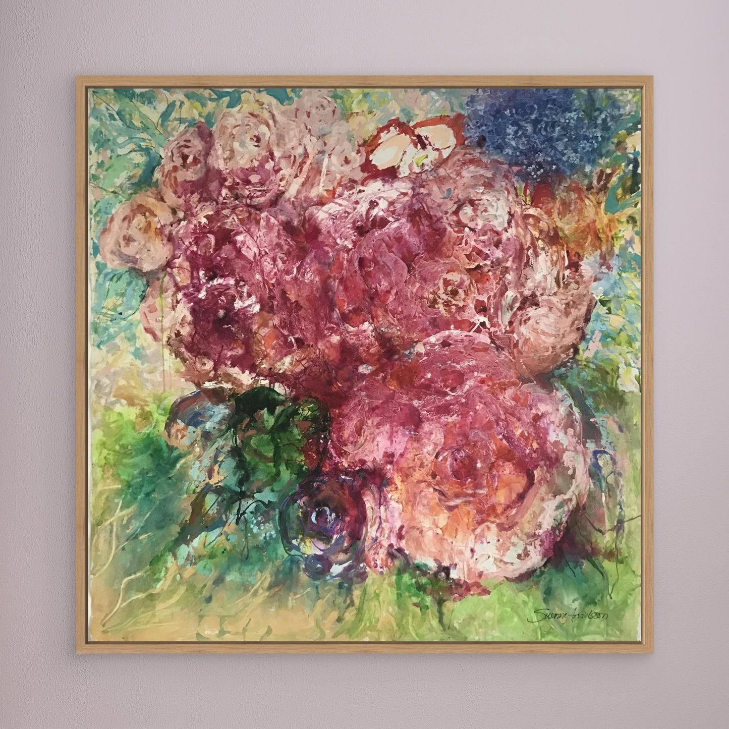 Köpa tavlor - tryck på duk-Abstract Peony Dreams