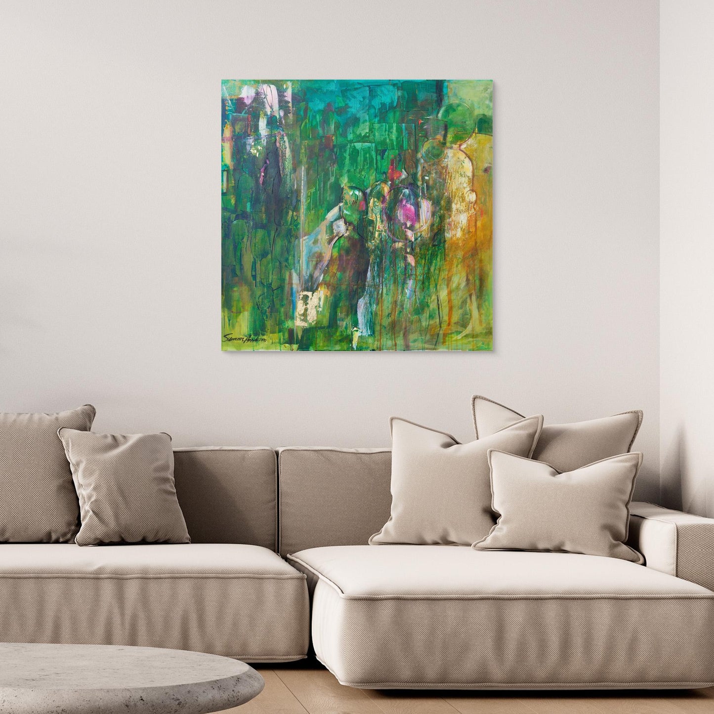 Rörelse – Abstrakt tavla - Konsttryck på Canvas