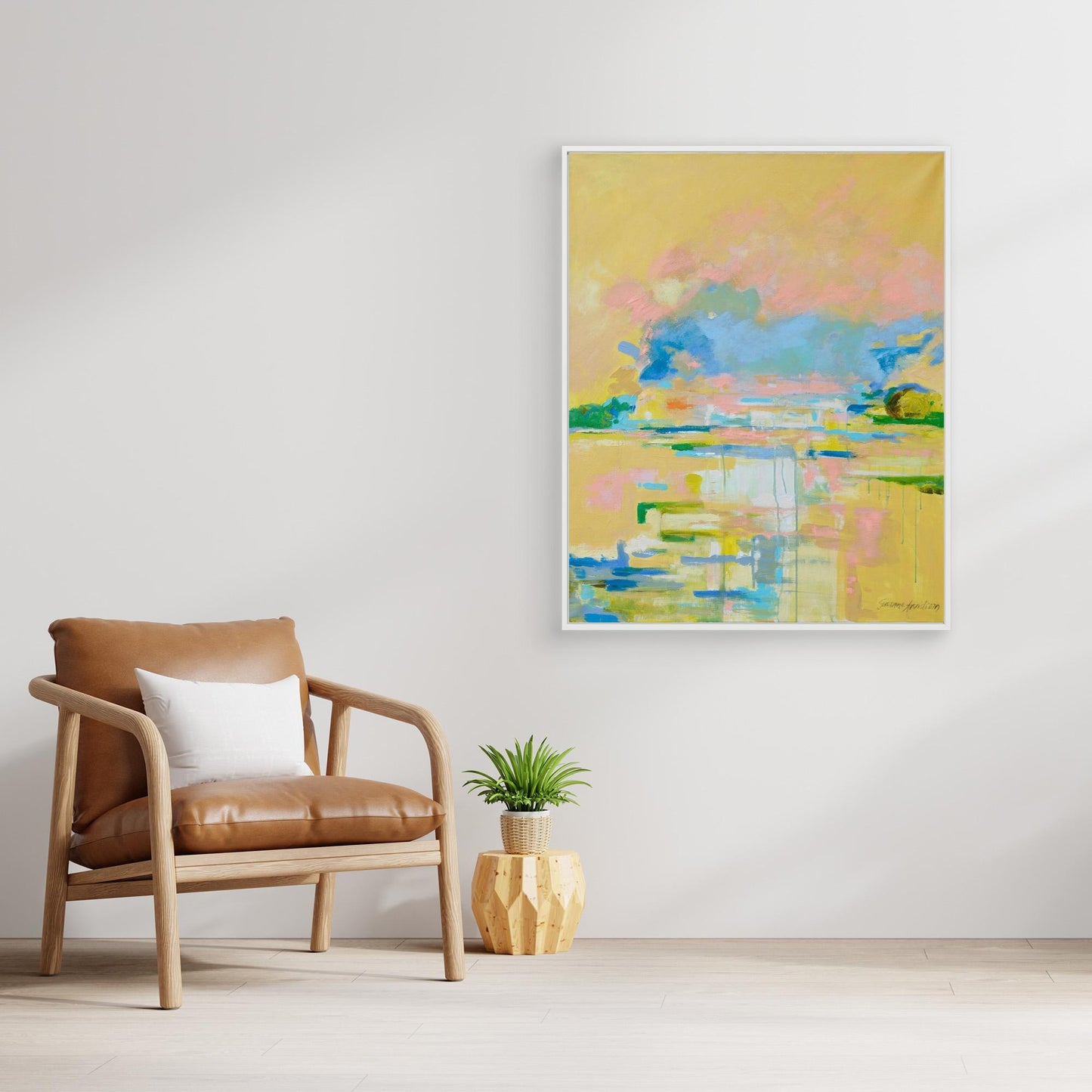Yellow light - konsttryck på Canvasduk