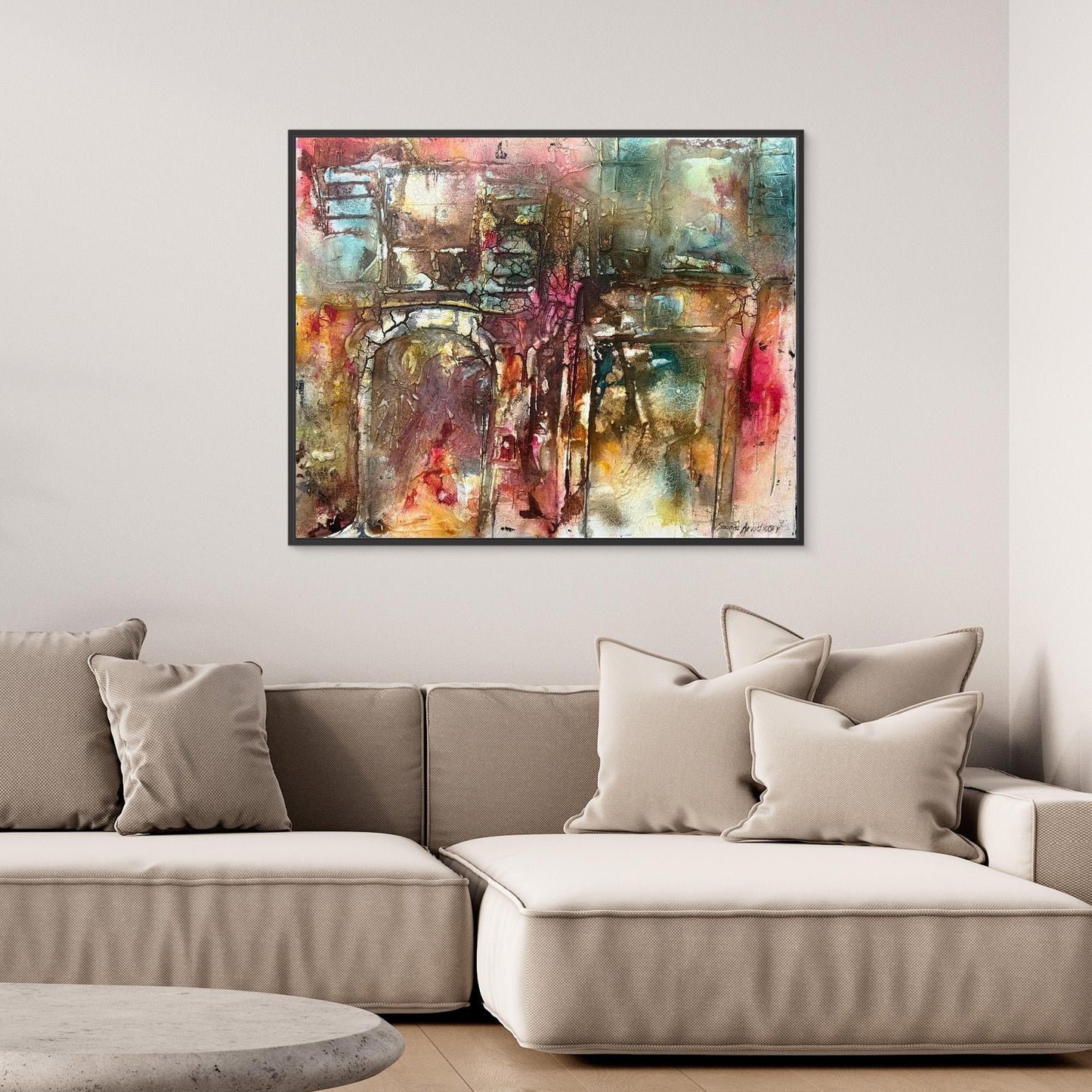 Abstrakt konst - tryck på canvas