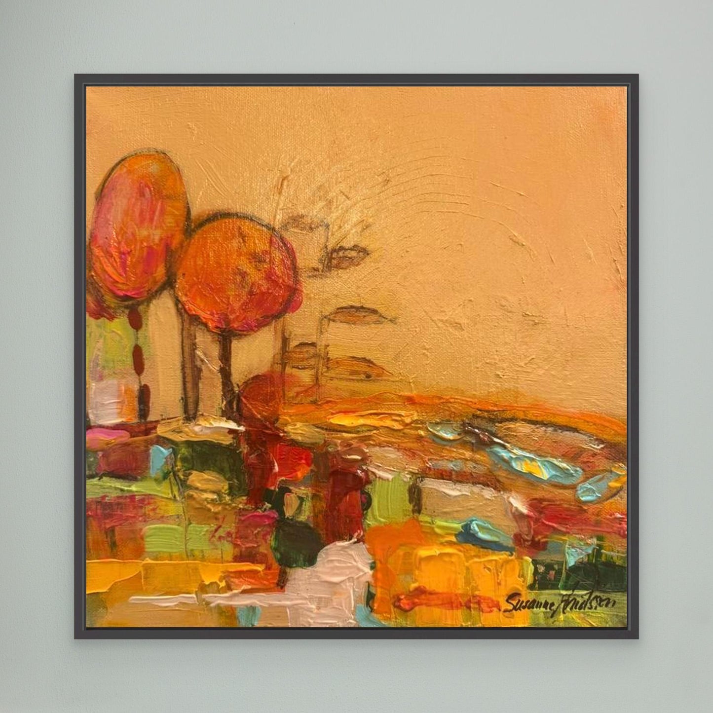 Orange - Konsttryck på canvas