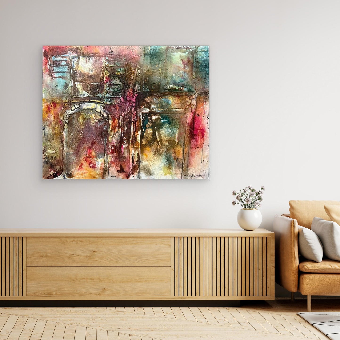 Abstrakt konst - tryck på canvas