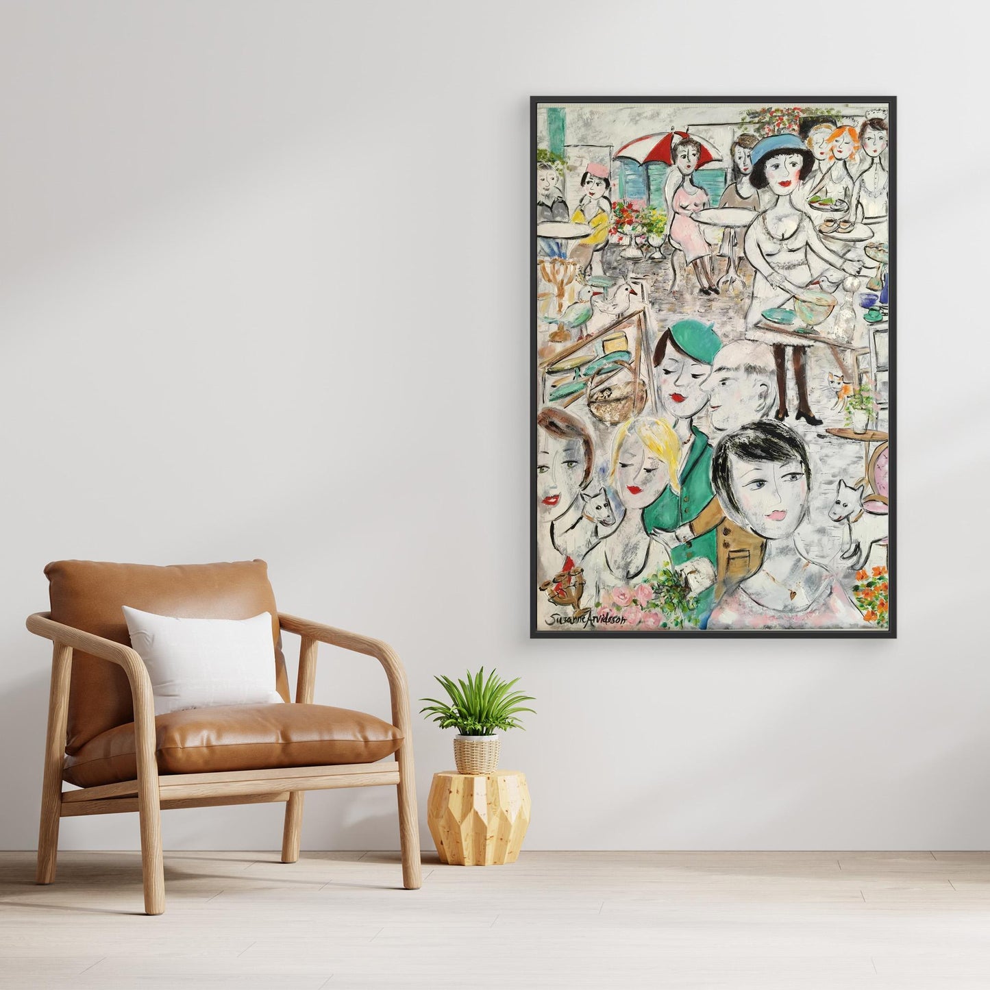 Canvas tavla - Antikmarknad