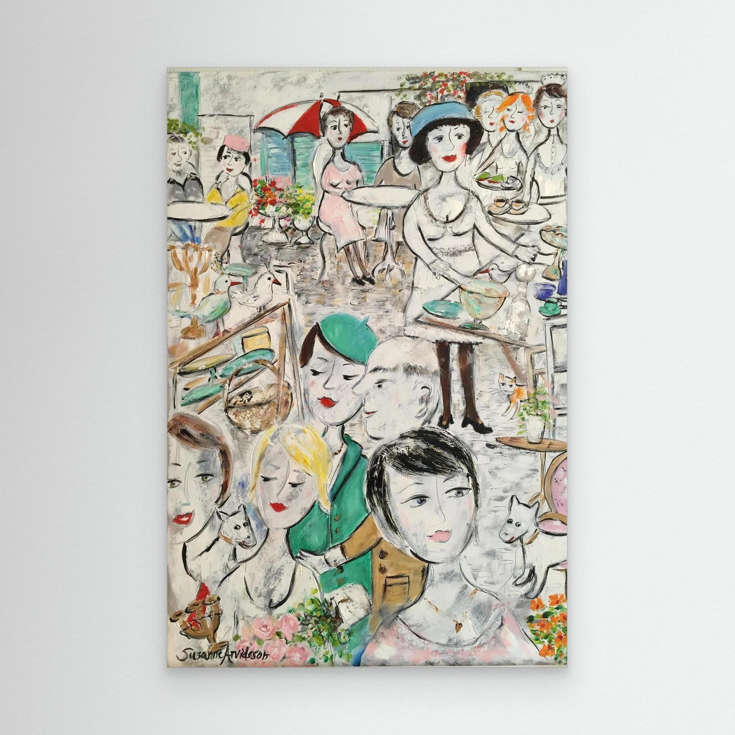 Canvas tavla - Antikmarknad