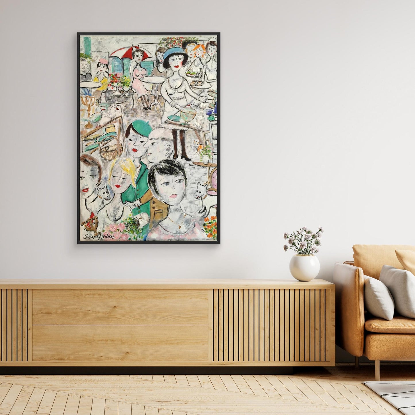 Canvas tavla - Antikmarknad