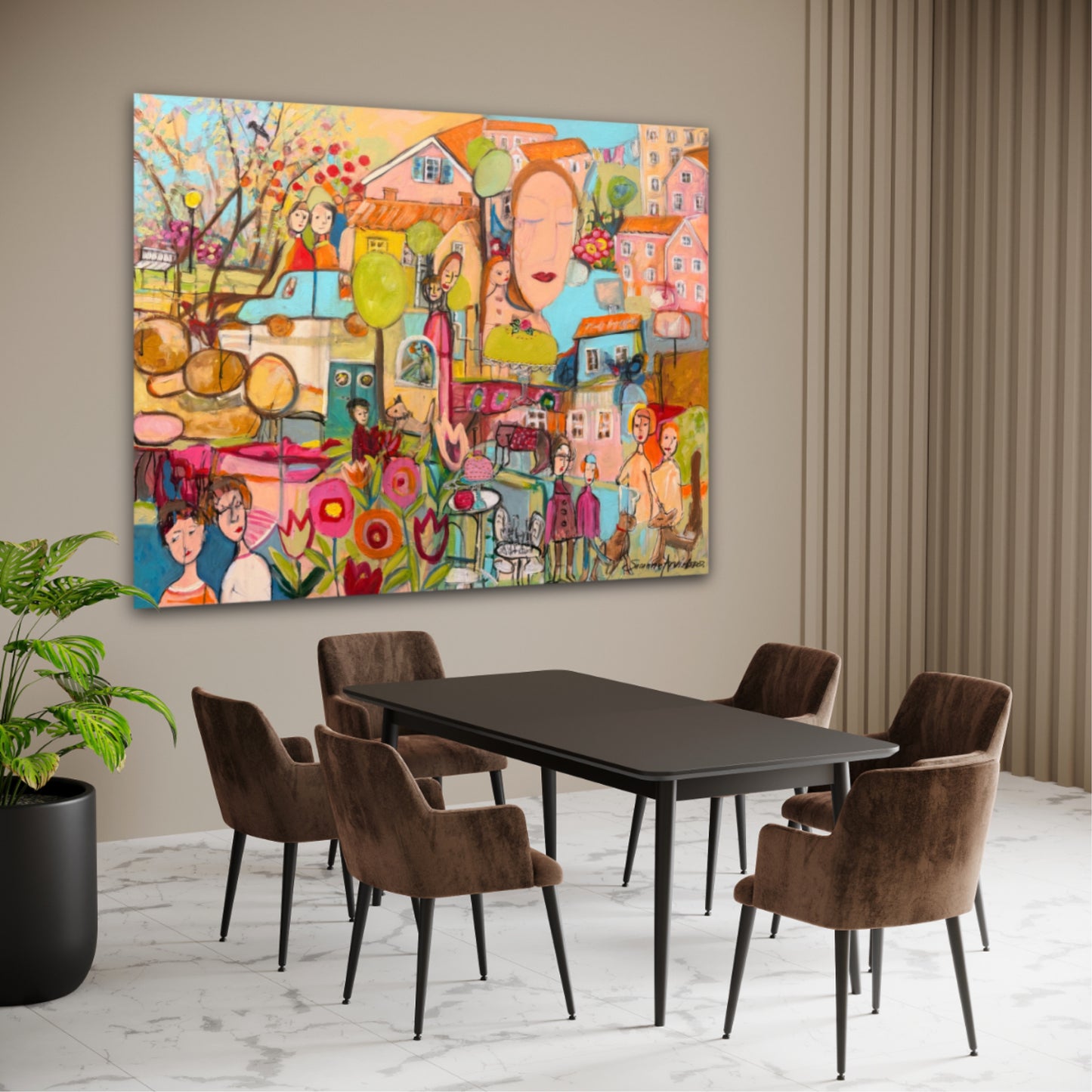 Original målning- Kalas