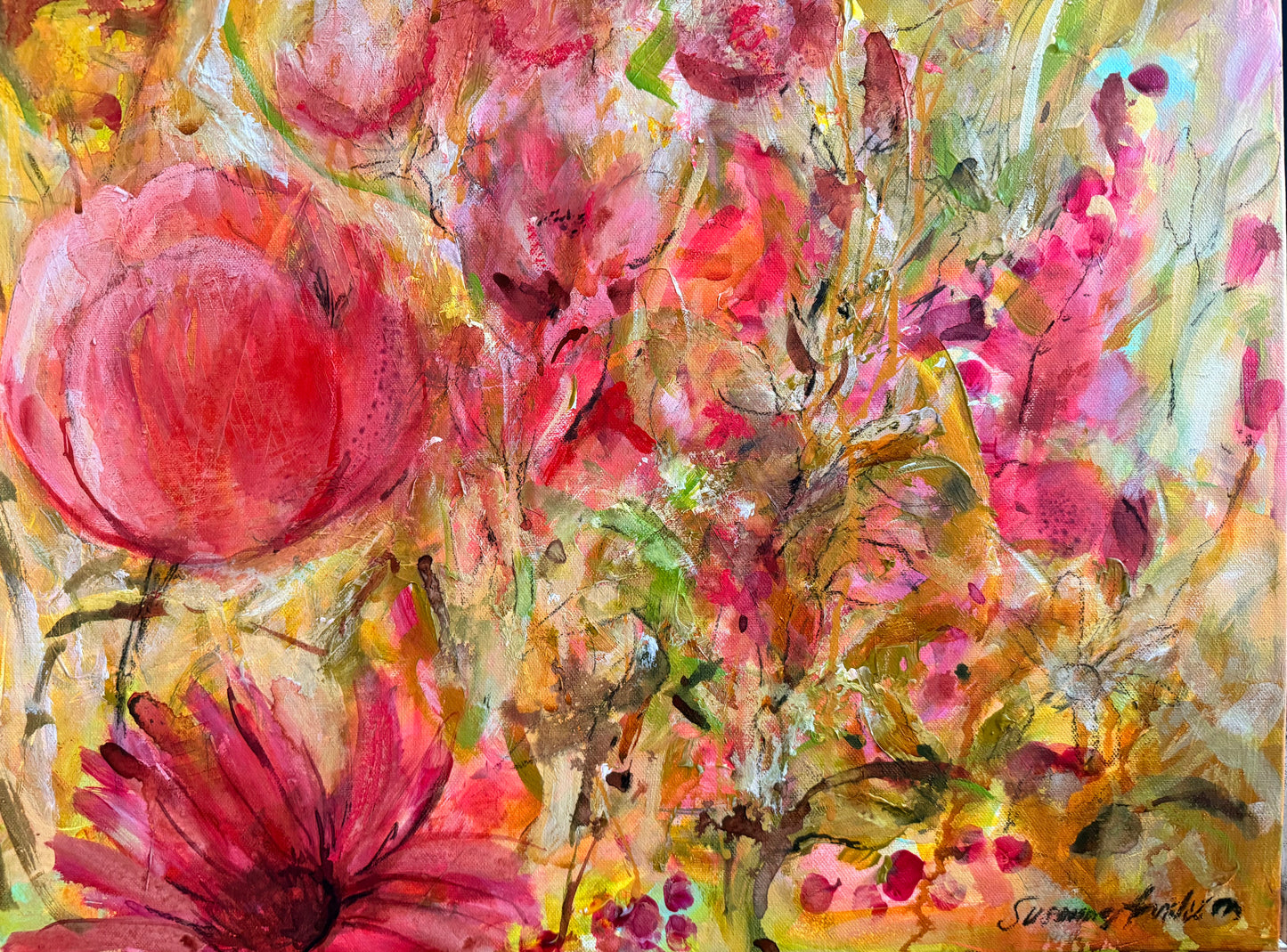Originalmålning - Blomster motiv