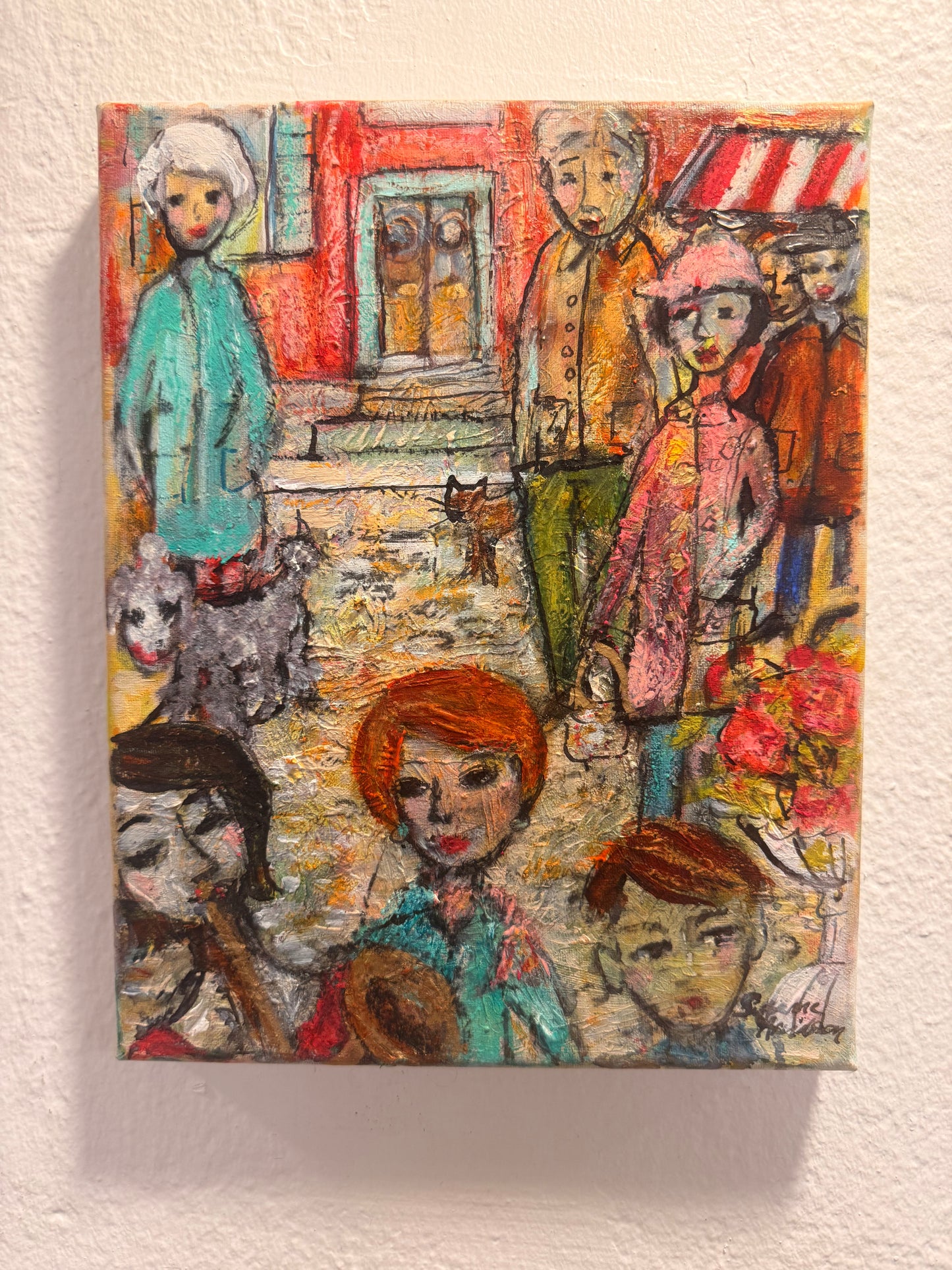 Stadsliv i färg - Färgglad Tavla