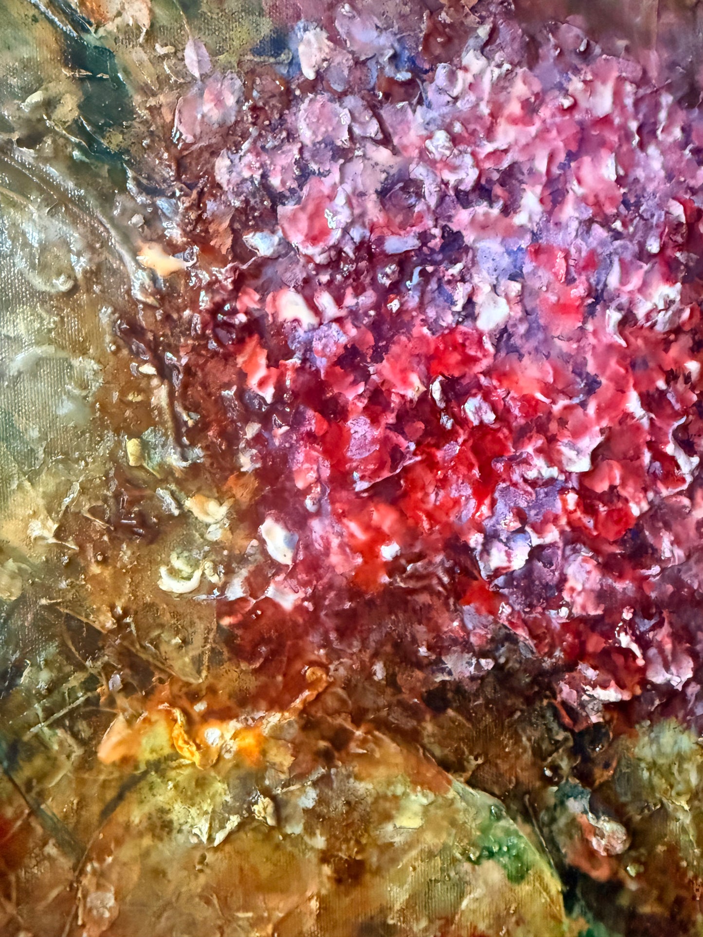 Tavla med blommotiv- Modern konst