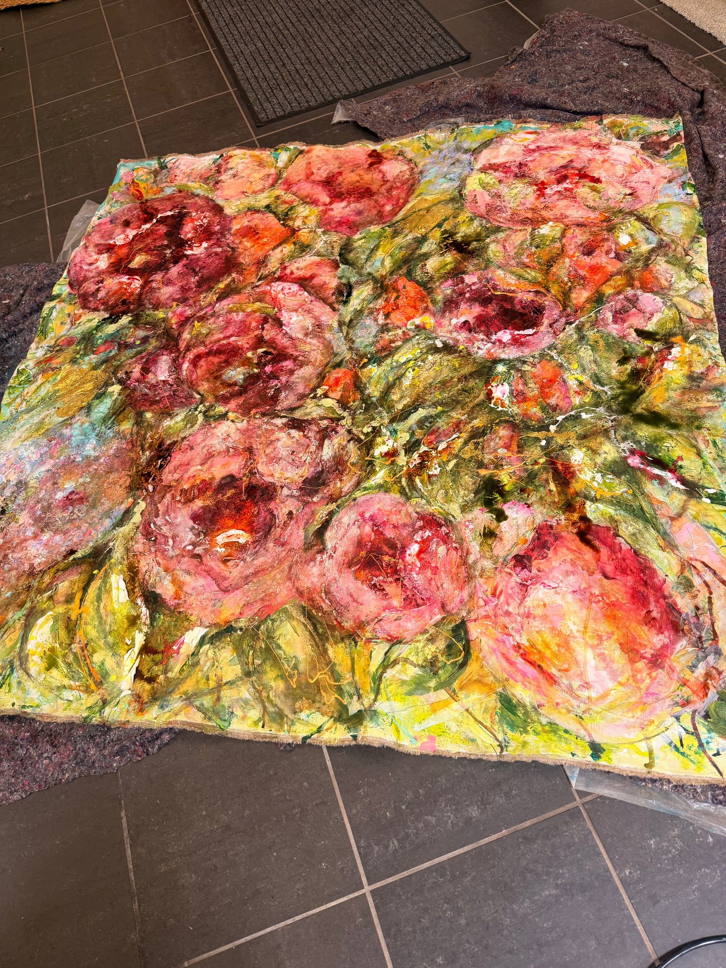 Stor tavla - färgglad originalmålning