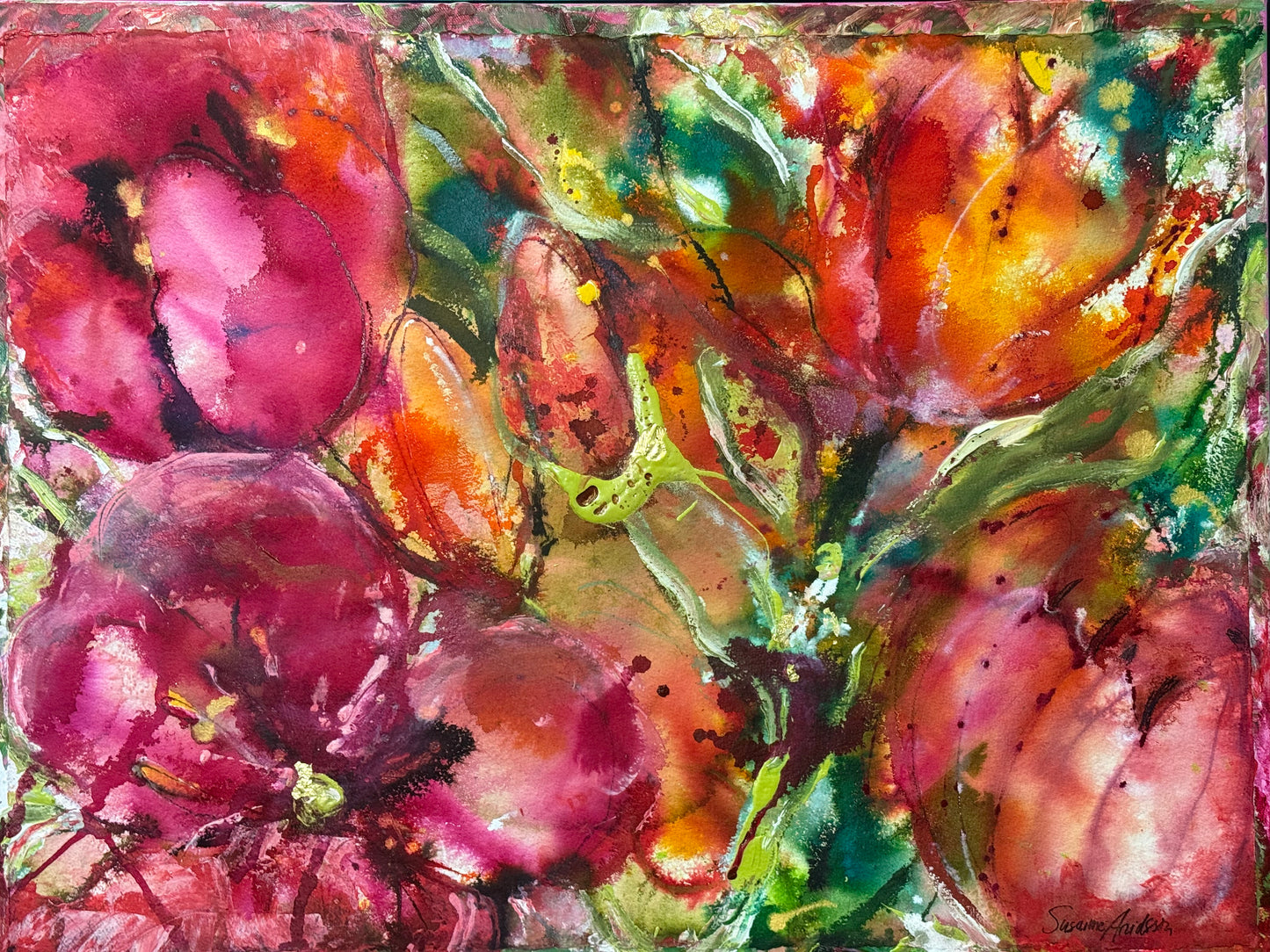 Färgglad konst - Flower