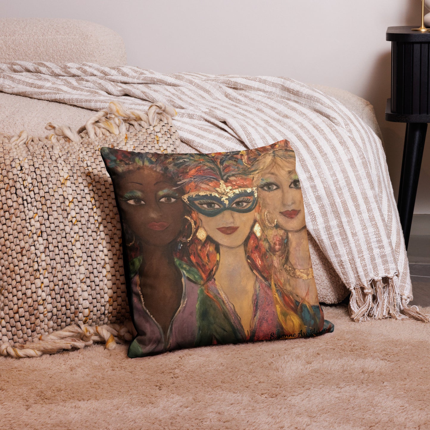 Kuddfodral linnestruktur - Carneval 45x45 cm