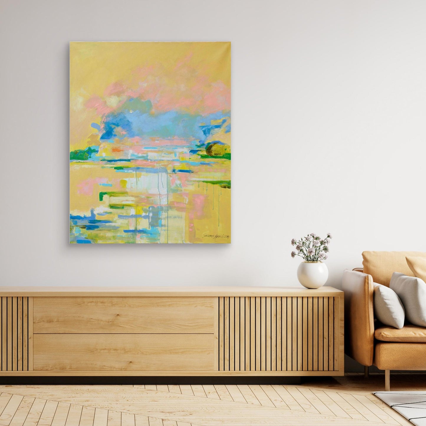 Yellow light - konsttryck på Canvasduk
