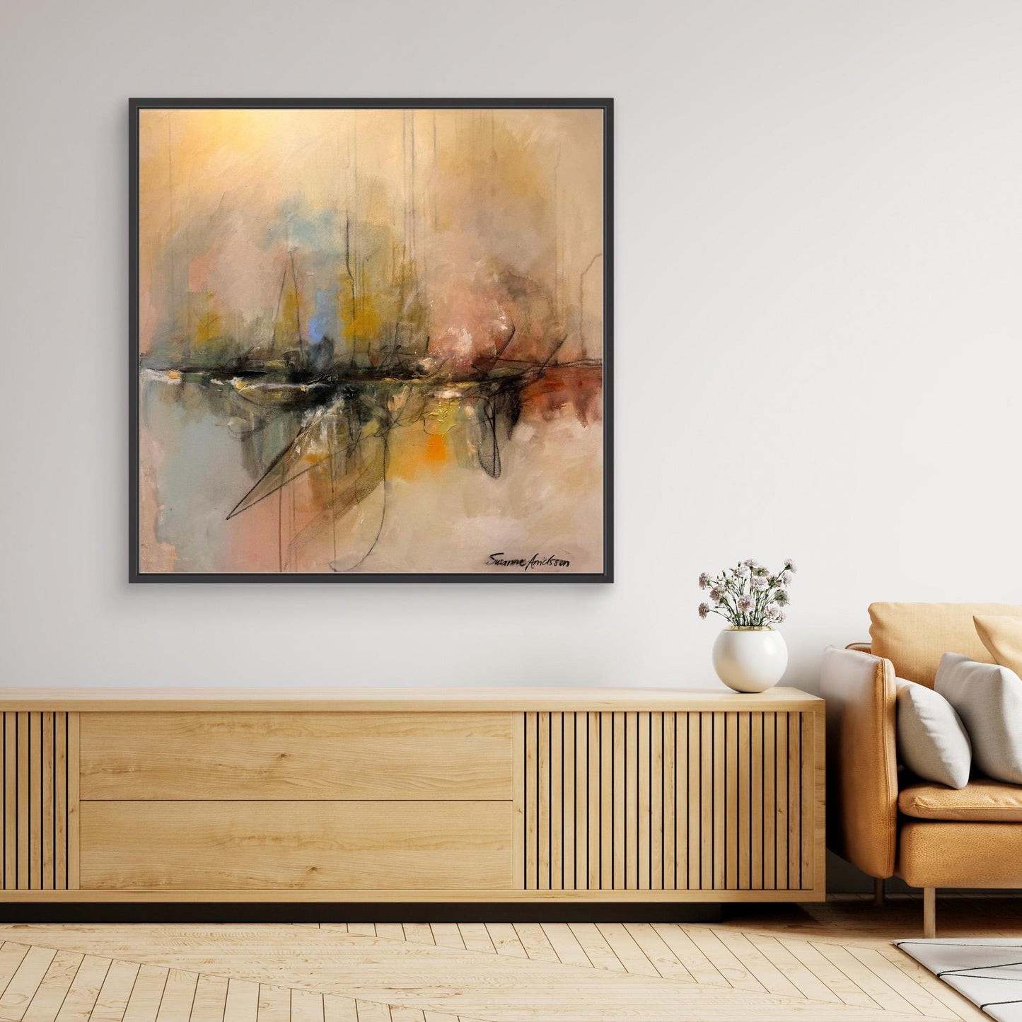 Stor canvas tavla - Braking waves