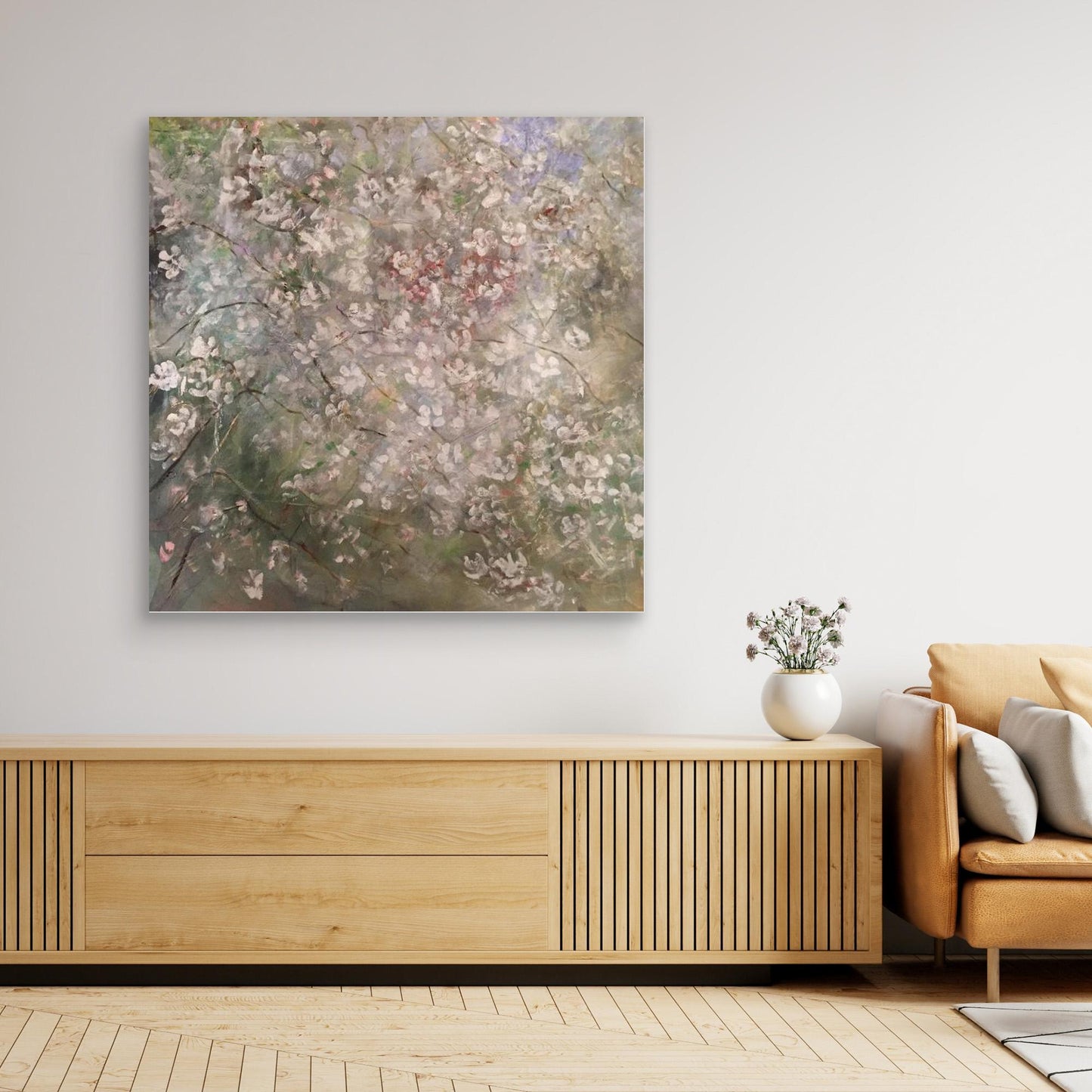 Blomsterdis – konsttryck på canvas med mjuk vårkänsla