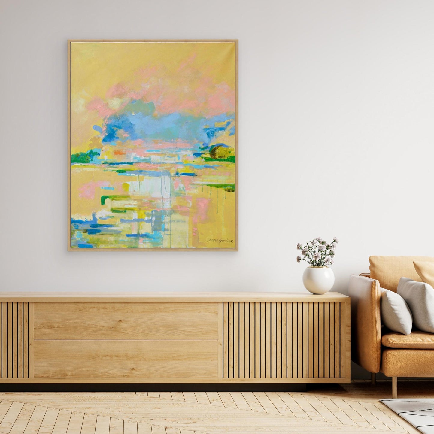 Yellow light - konsttryck på Canvasduk