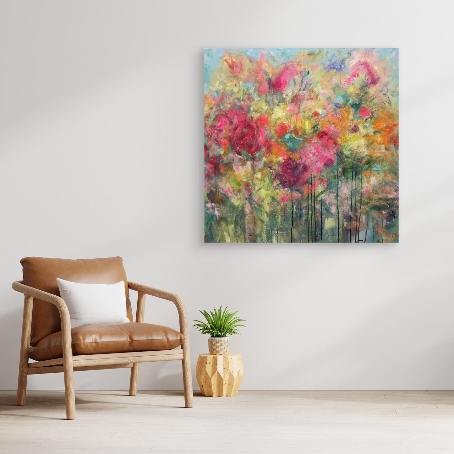 Färgsprakande konsttryck på canvas