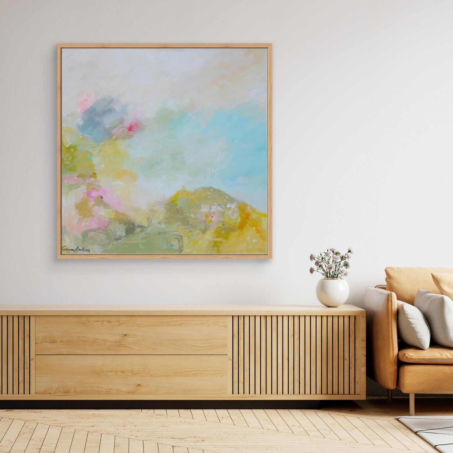Tryck på canvas – Drömlikt landskap i pastell