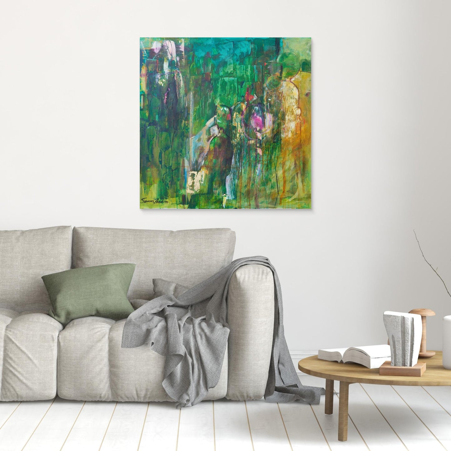 Rörelse – Abstrakt tavla - Konsttryck på Canvas