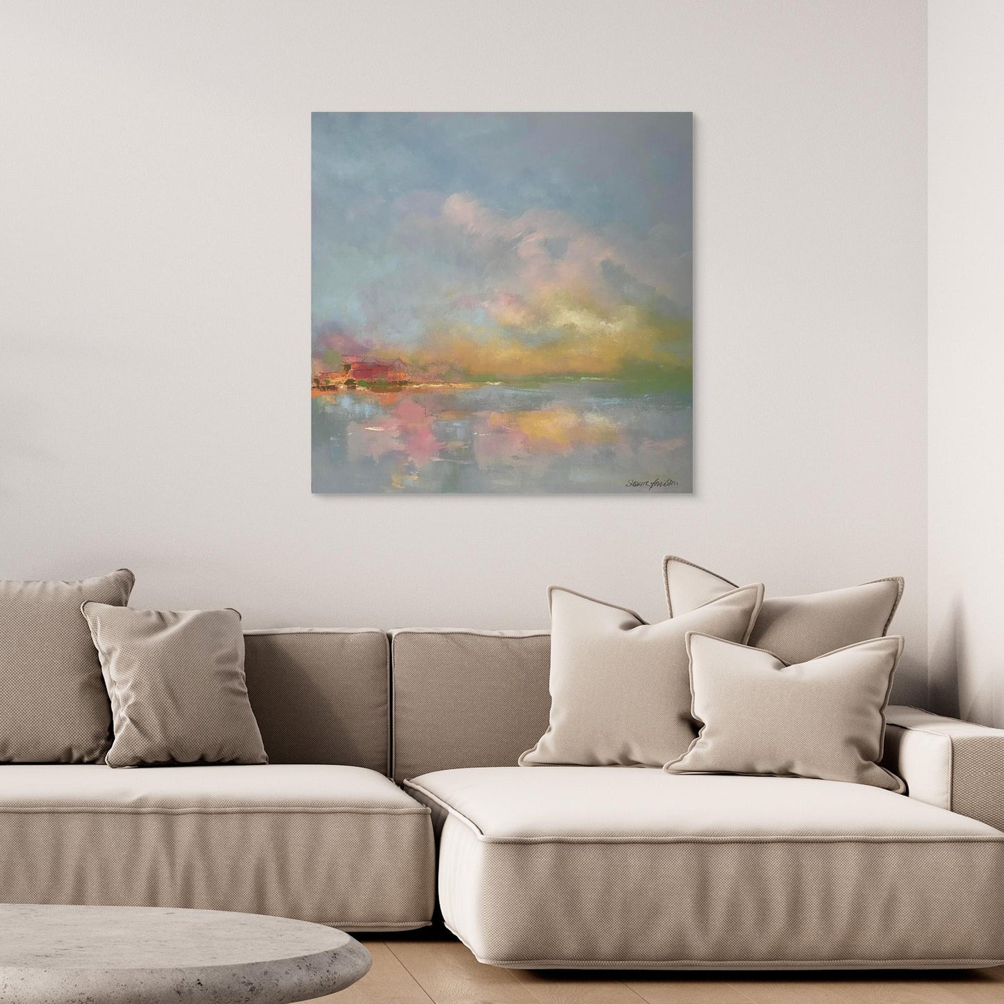 The sky make me happy - Konsttryck på Canvas