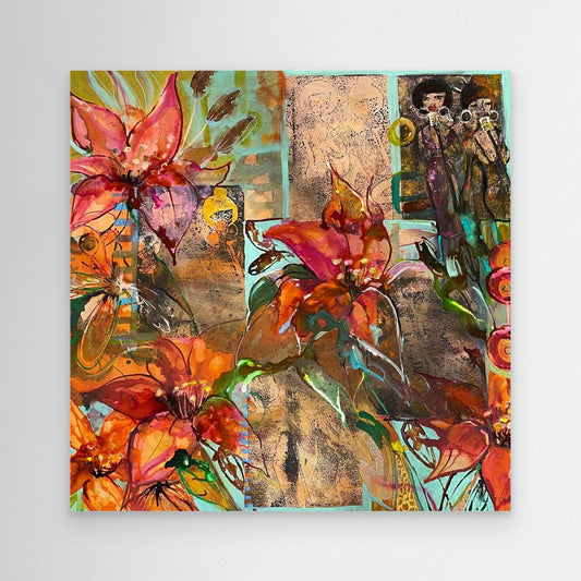 Köpa tavla – Tryck på Canvas Mystical Garden Jazz