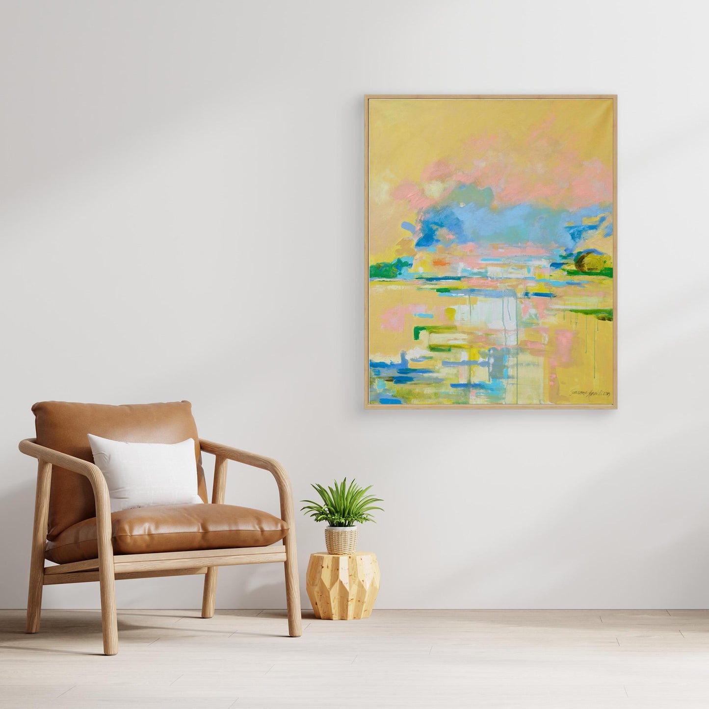 Yellow light - konsttryck på Canvasduk