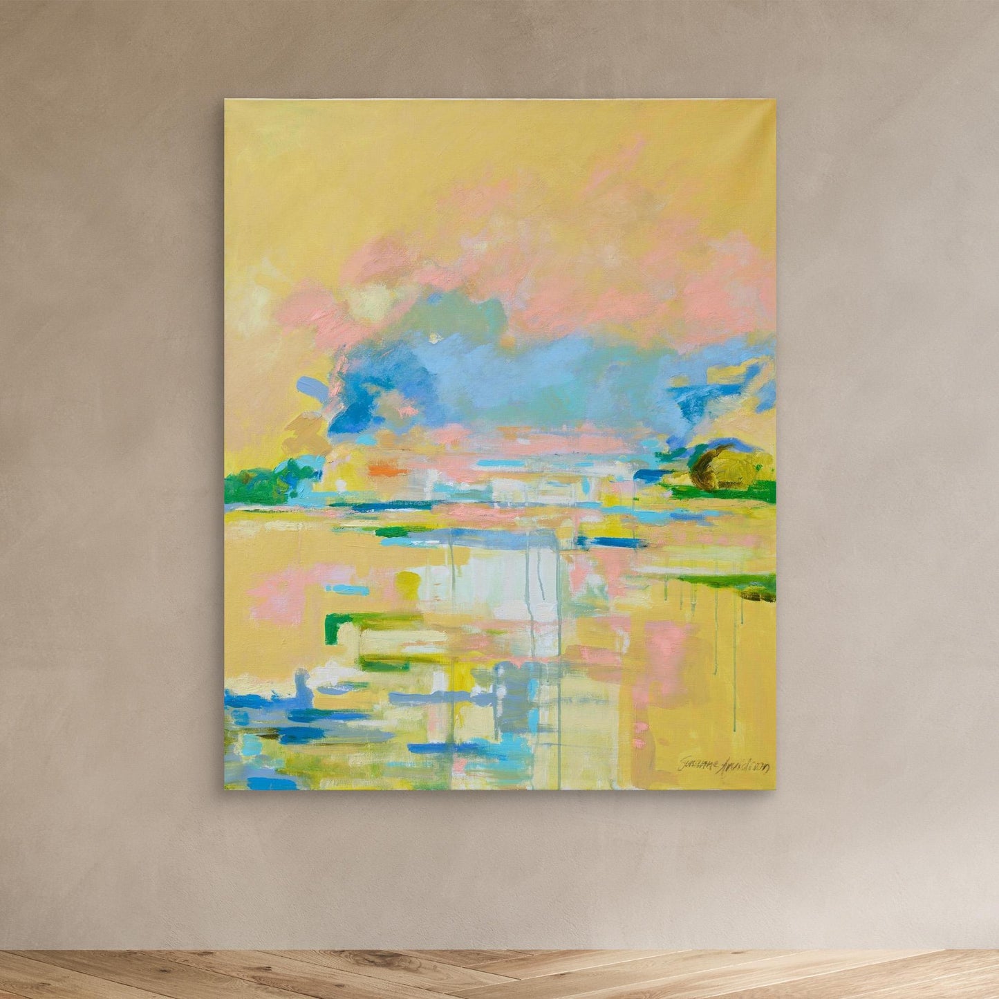 Yellow light - konsttryck på Canvasduk