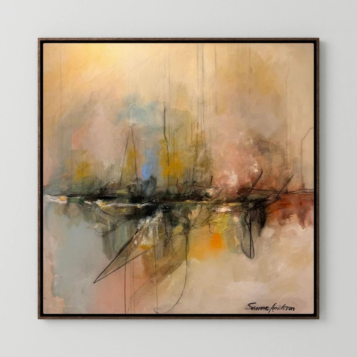 Stor canvas tavla - Braking waves