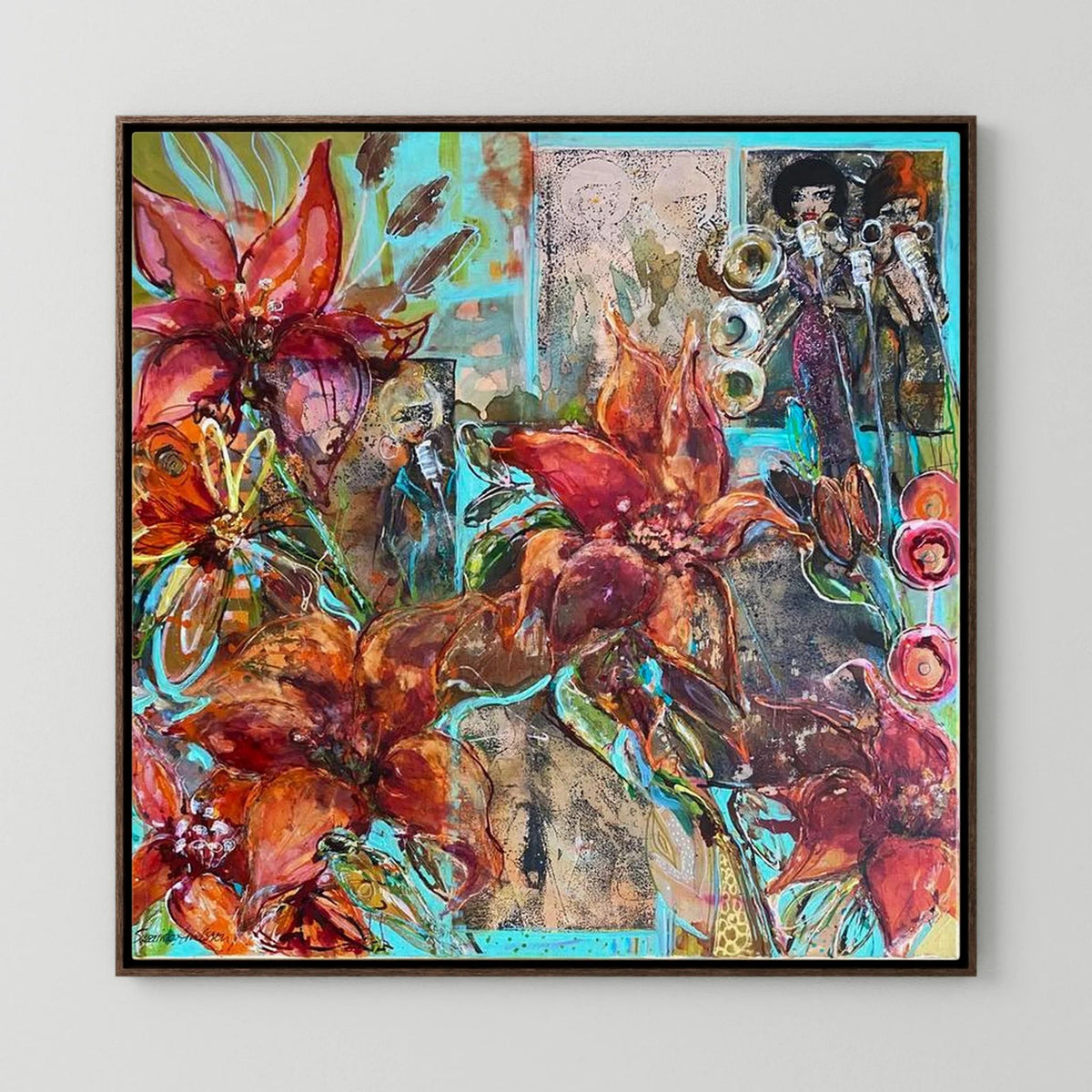 Köpa tavla – Tryck på Canvas Mystical Garden Jazz