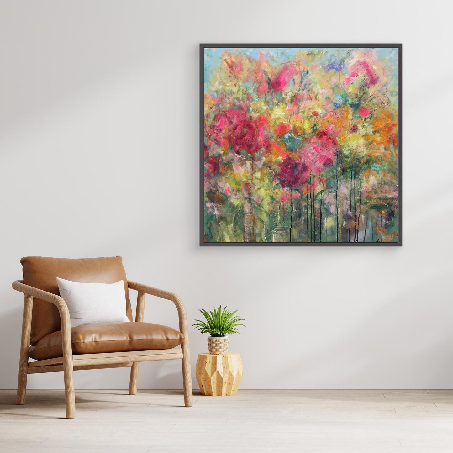 Färgsprakande konsttryck på canvas