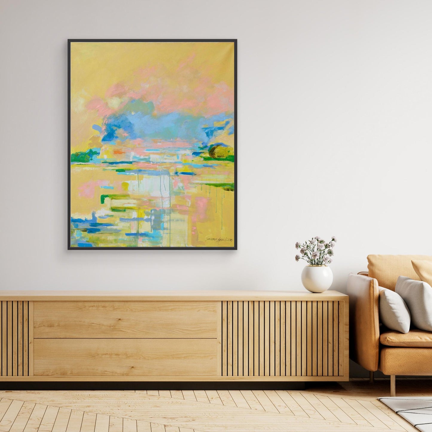 Yellow light - konsttryck på Canvasduk