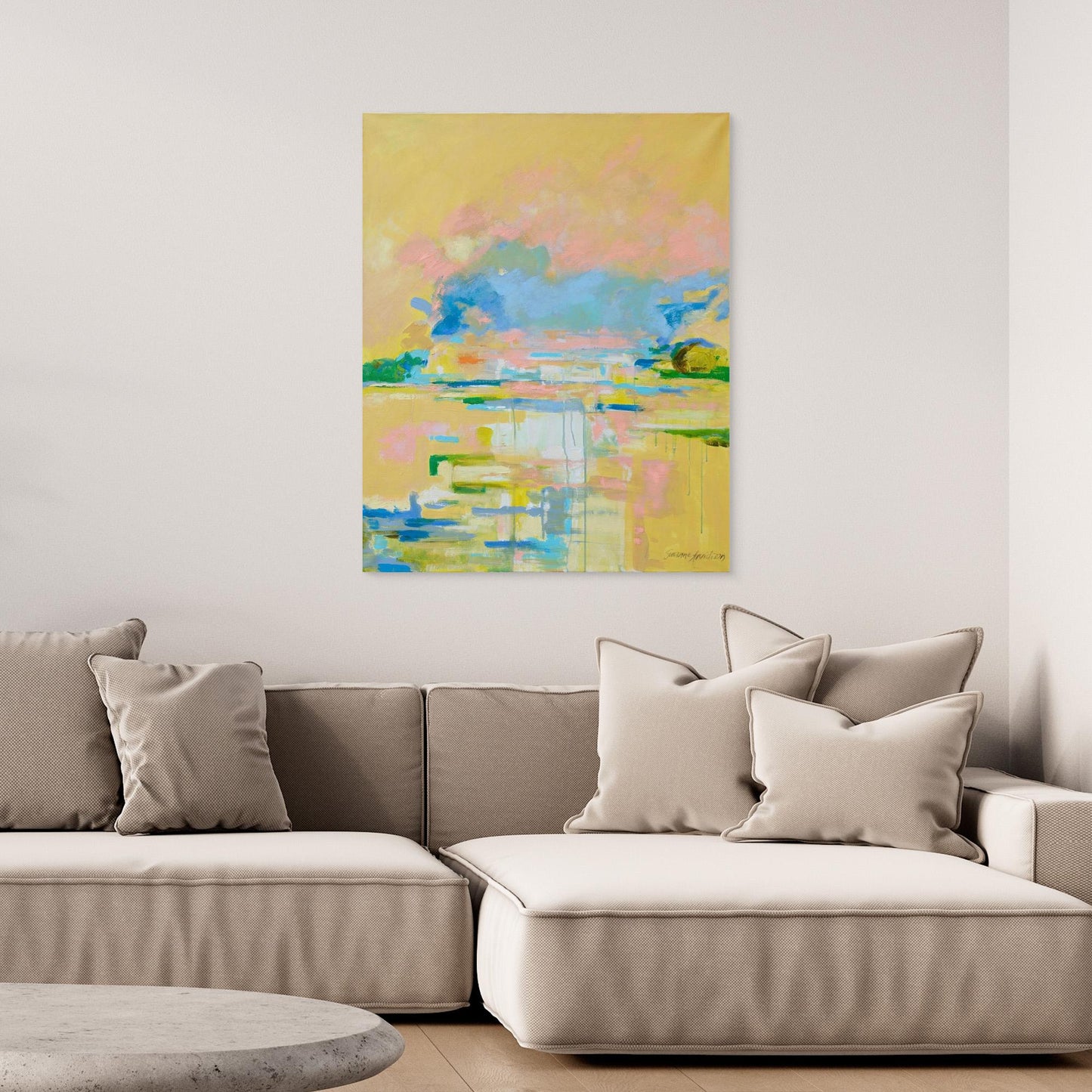 Yellow light - konsttryck på Canvasduk