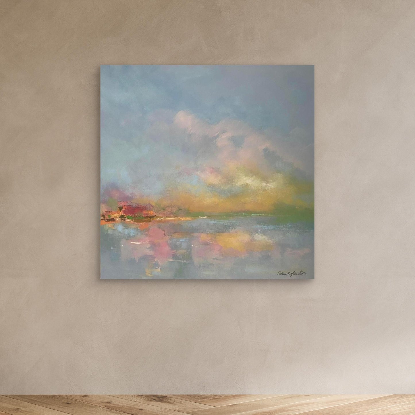 The sky make me happy - Konsttryck på Canvas