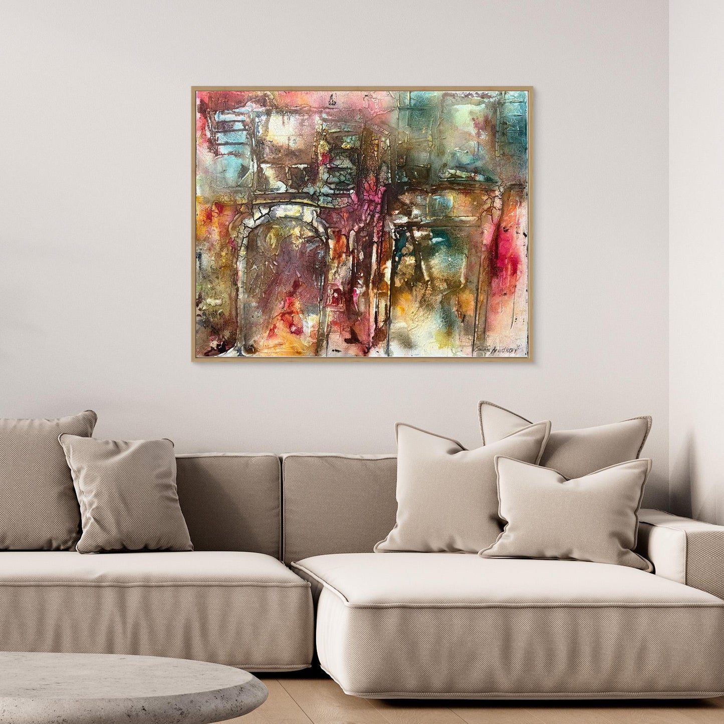 Abstrakt konst - tryck på canvas