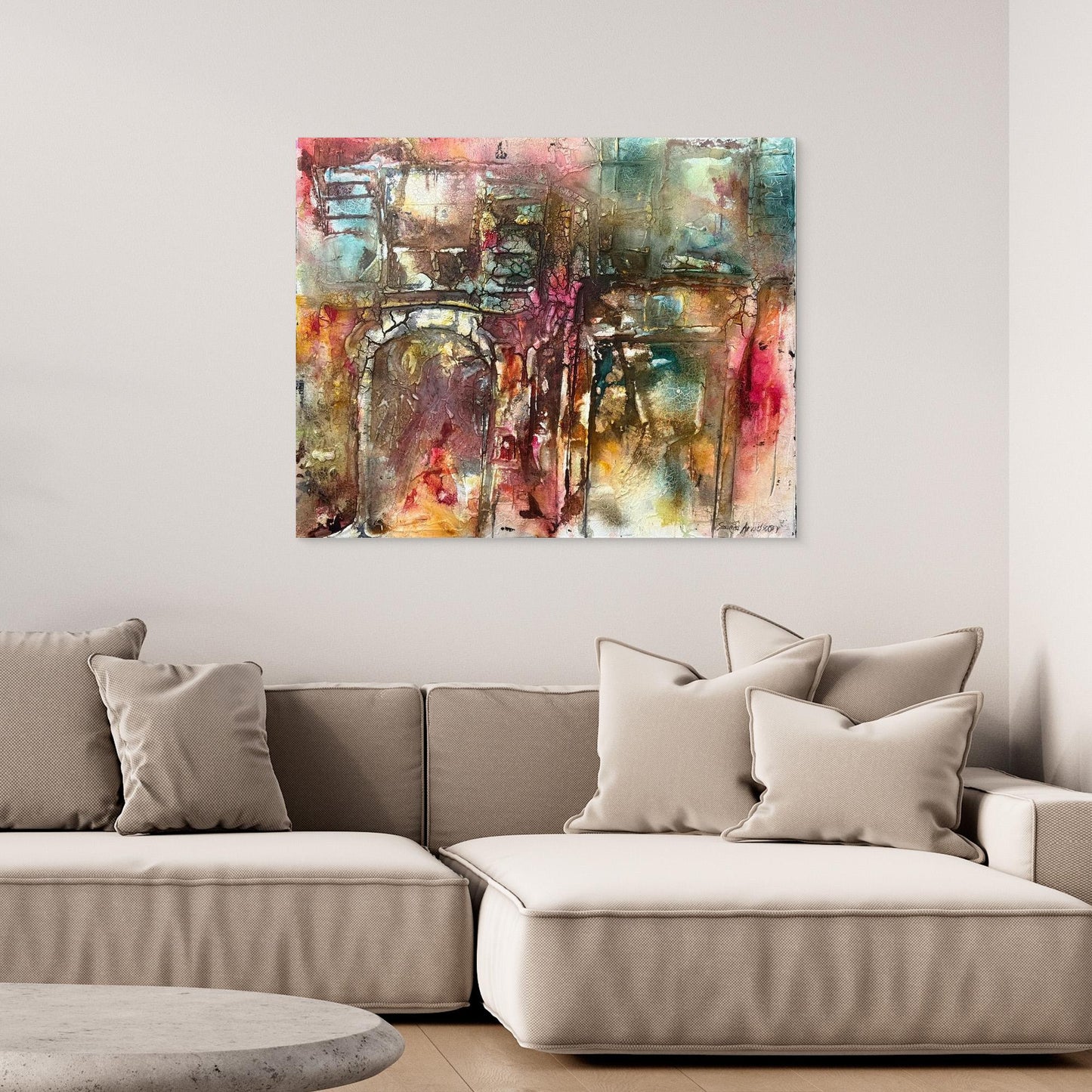 Abstrakt konst - tryck på canvas