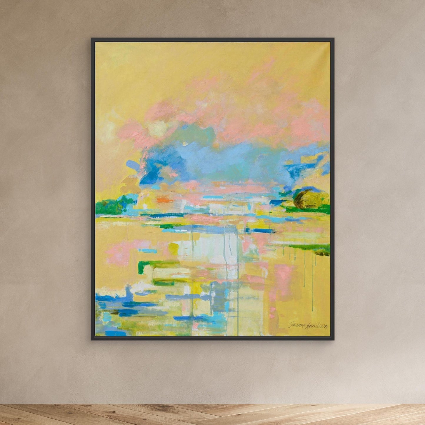 Yellow light - konsttryck på Canvasduk