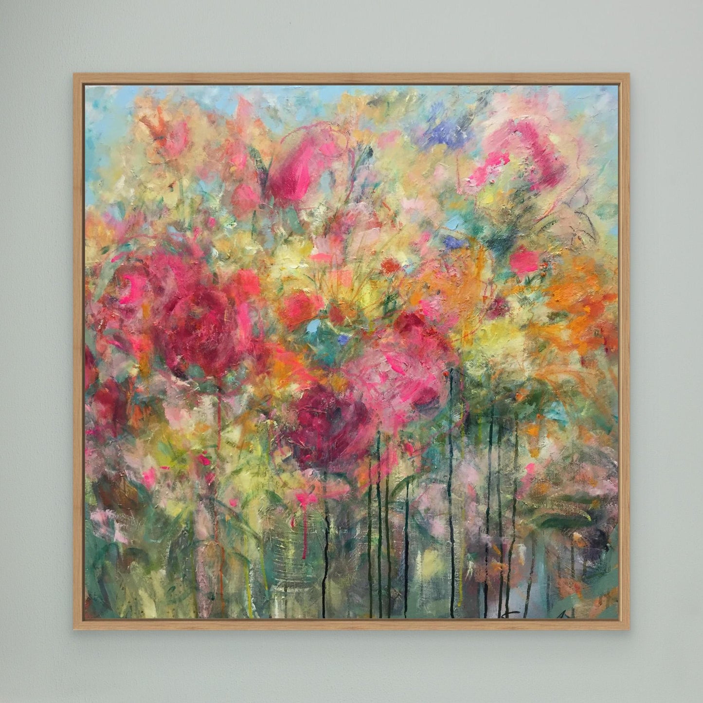 Färgsprakande konsttryck på canvas