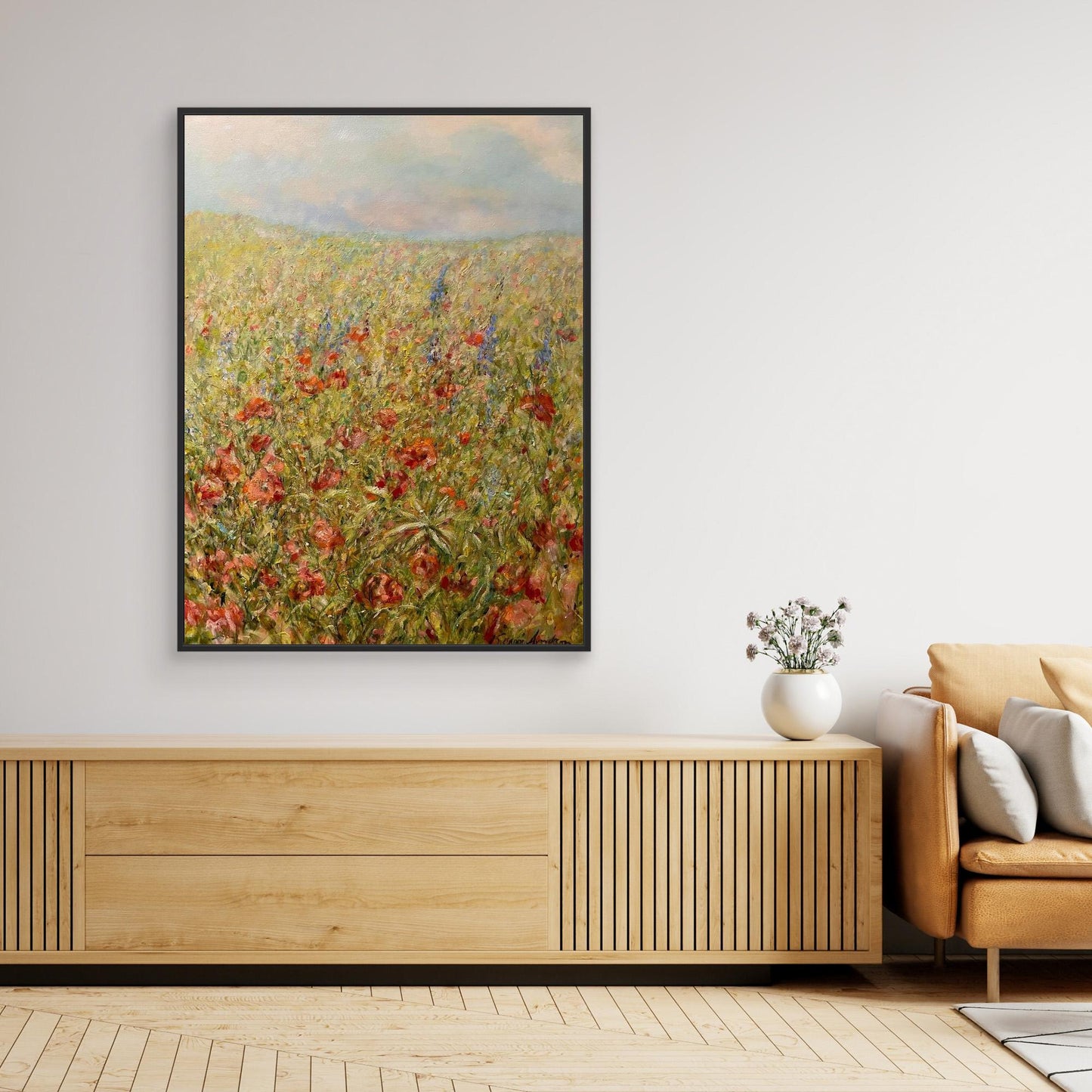 Sommaräng – konsttryck på duk i impressionistisk stil