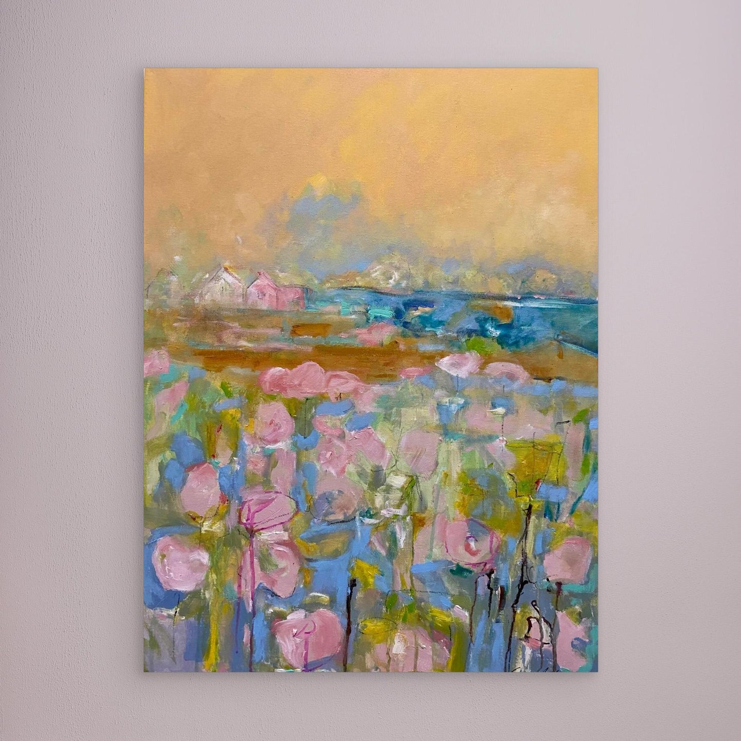 Köpa tavla - Tryck på Canvas - Pink Morning