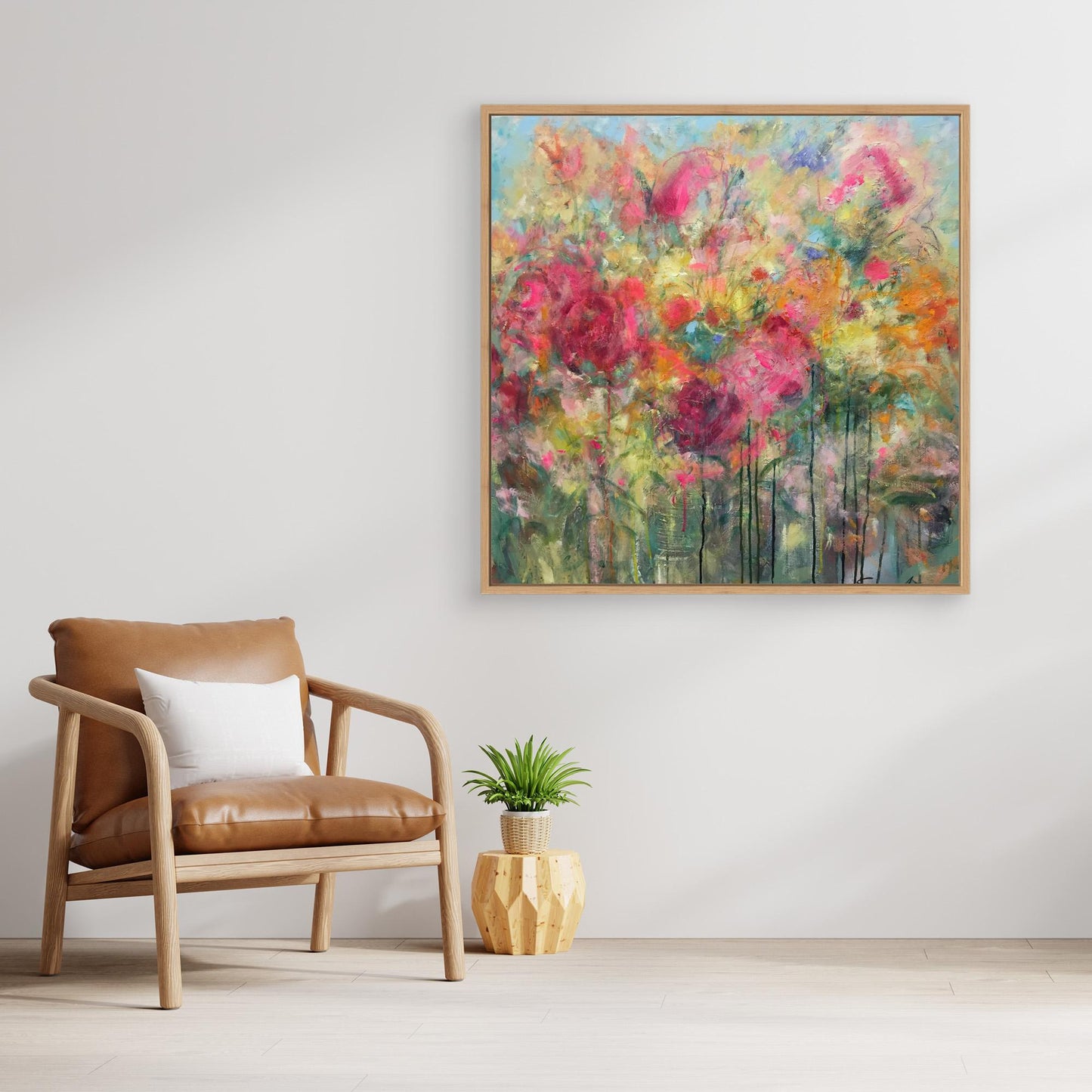 Färgsprakande konsttryck på canvas