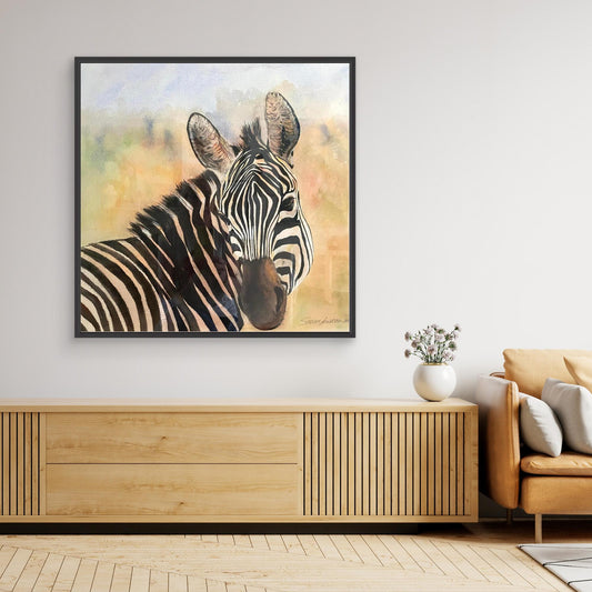 Zebra Väggkonst på Canvas – Safari Tema