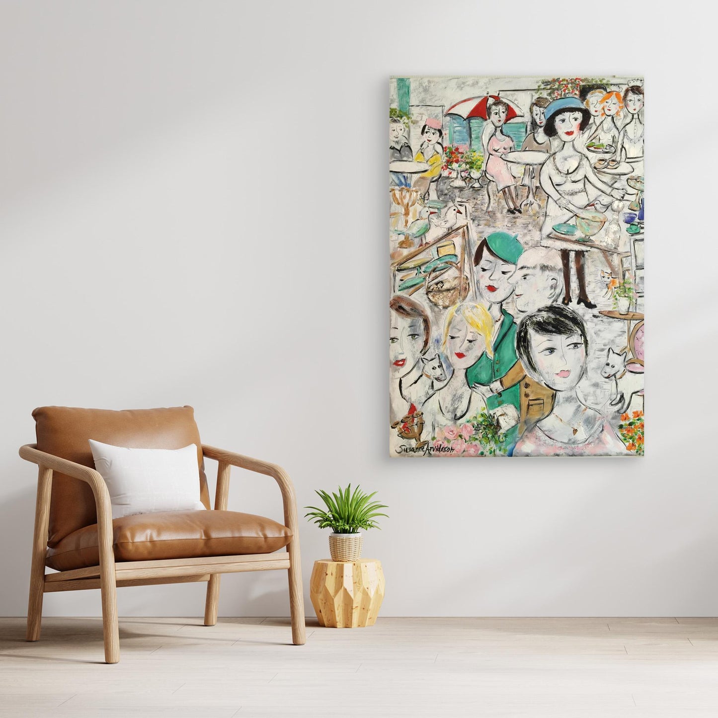 Canvas tavla - Antikmarknad