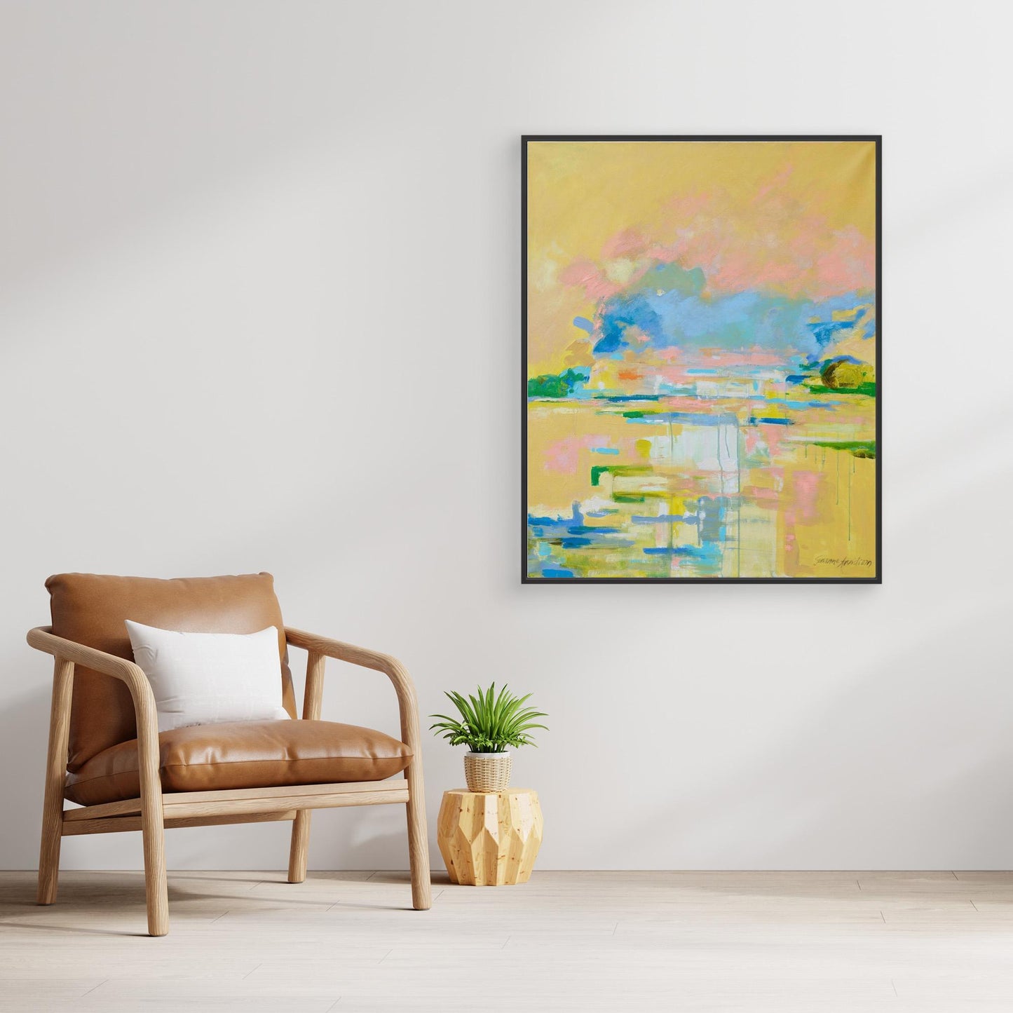 Yellow light - konsttryck på Canvasduk
