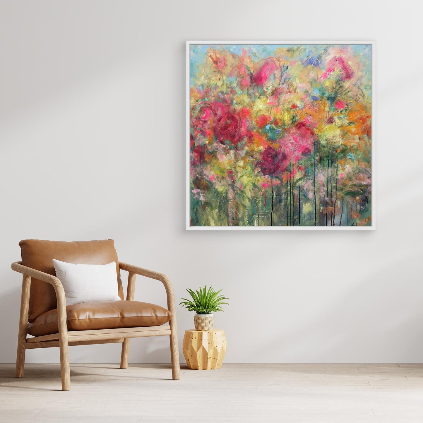 Färgsprakande konsttryck på canvas