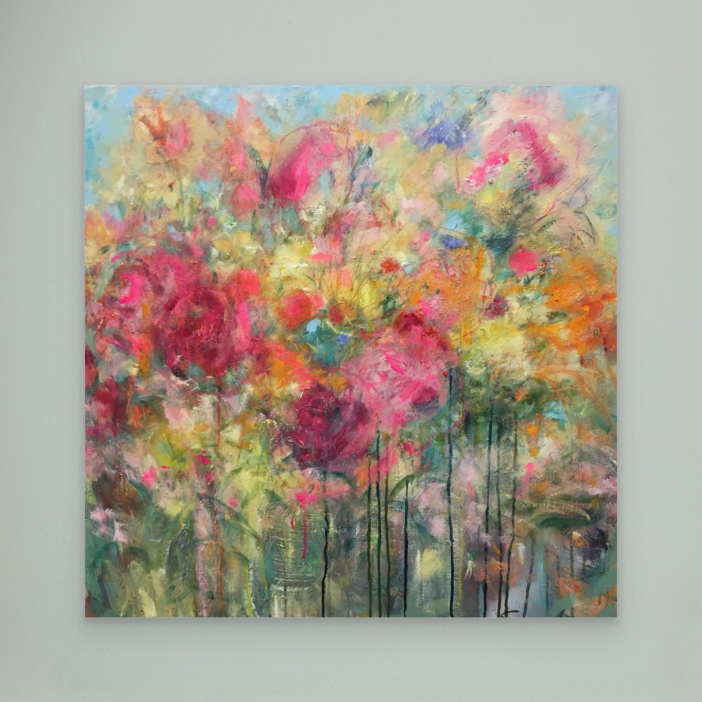 Färgsprakande konsttryck på canvas