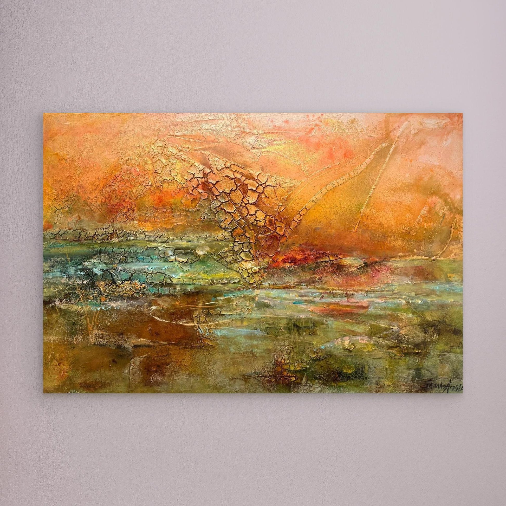 Konsttryck på canvas – Glödande Horisont 