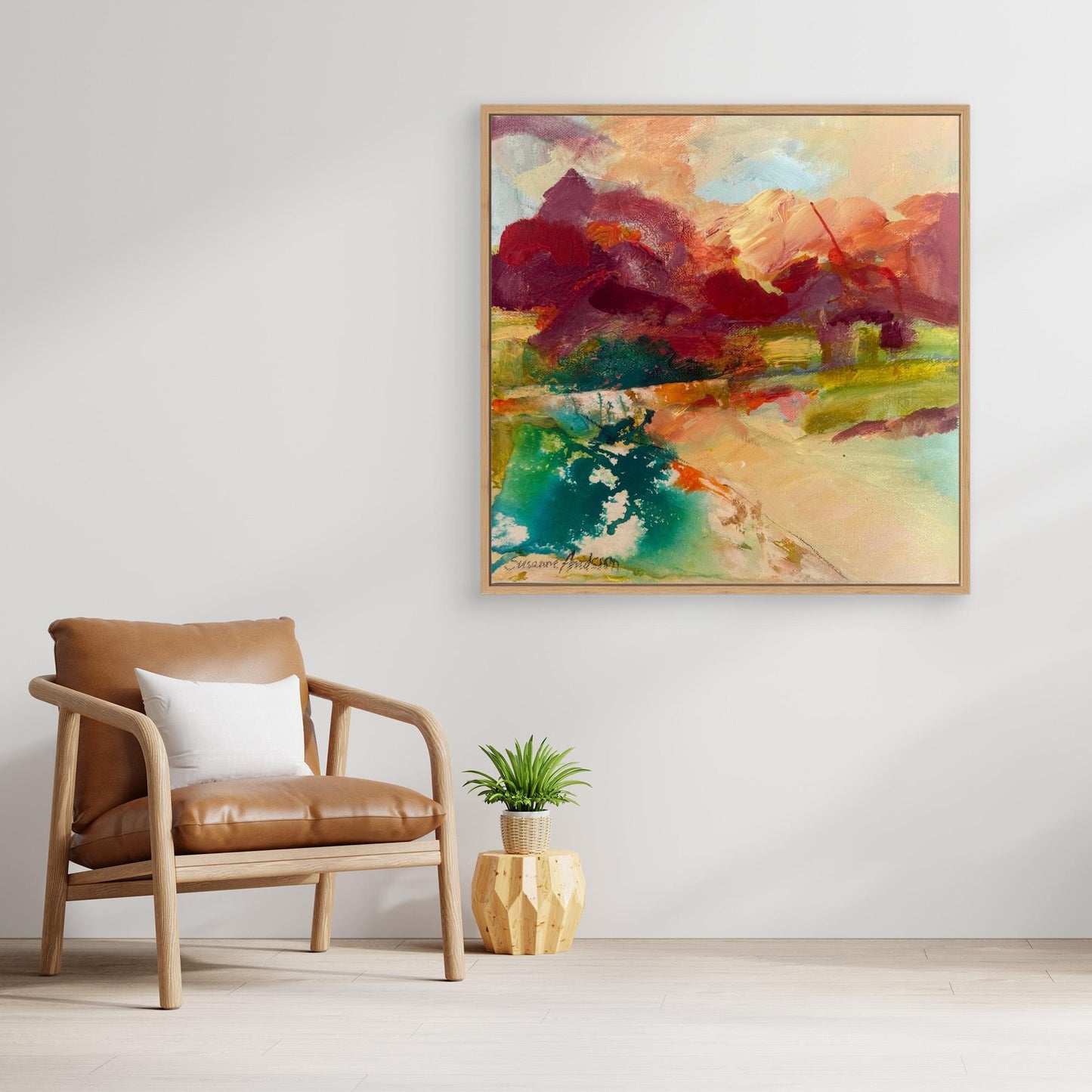 Sprudlande Färgglädje - Tryck på canvas