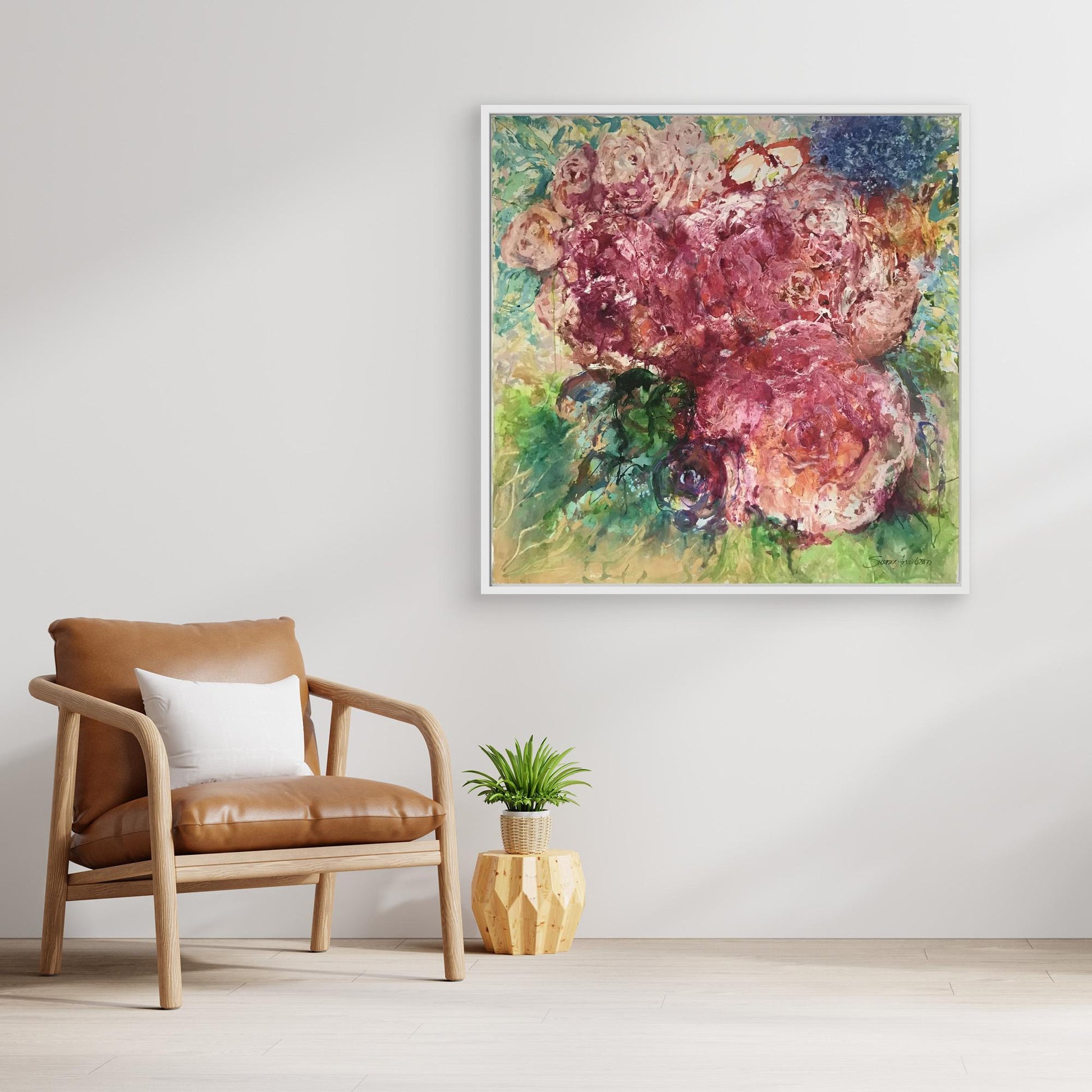 Köpa tavlor - tryck på duk-Abstract Peony Dreams