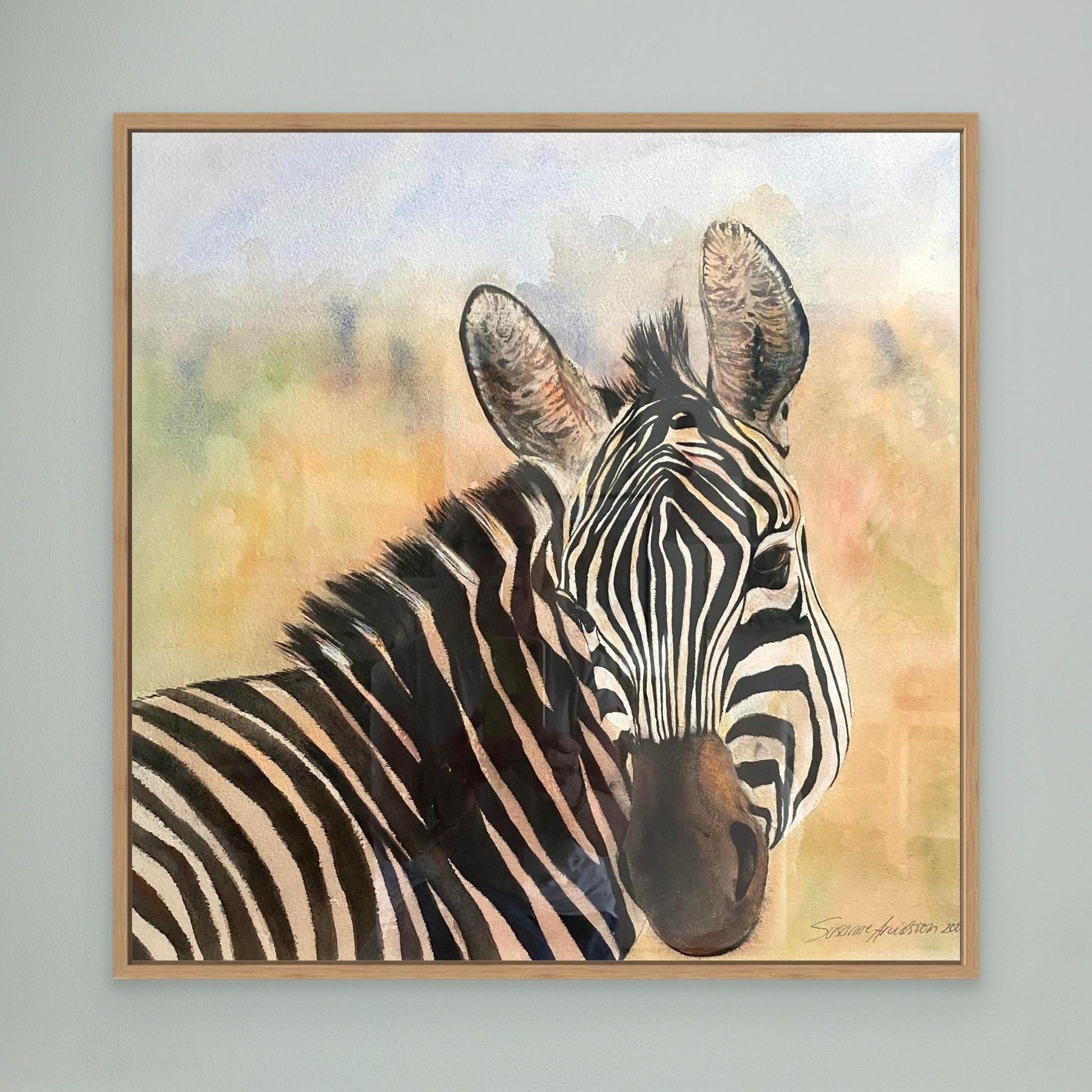 Zebra Väggkonst på Canvas – Safari Tema