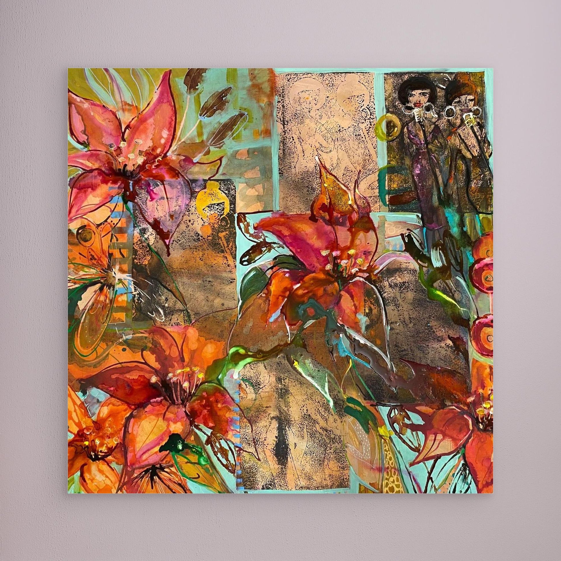 Köpa tavla – Tryck på Canvas Mystical Garden Jazz